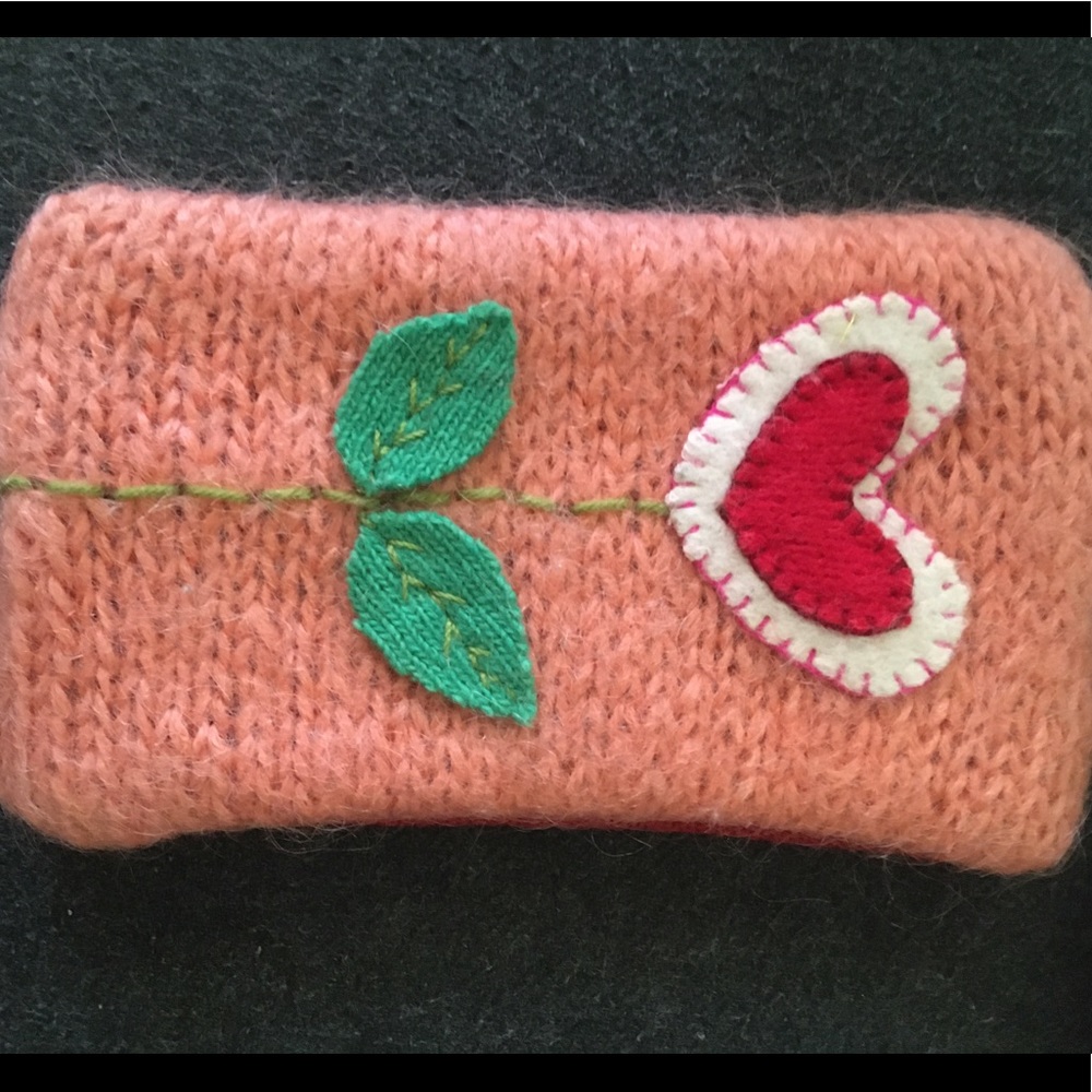 Hand Made Knit and Linen Wallet